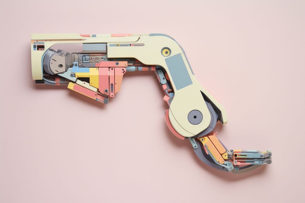 Artificial intelligence Robotic arm handgun art electronics.