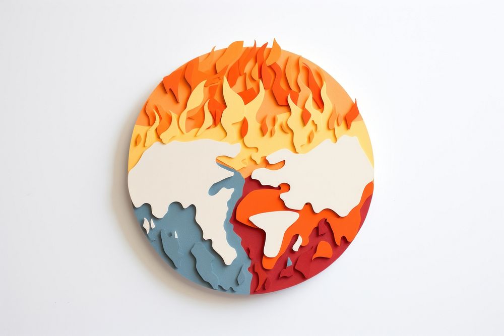Fire burning earth craft representation creativity. AI generated Image by rawpixel.