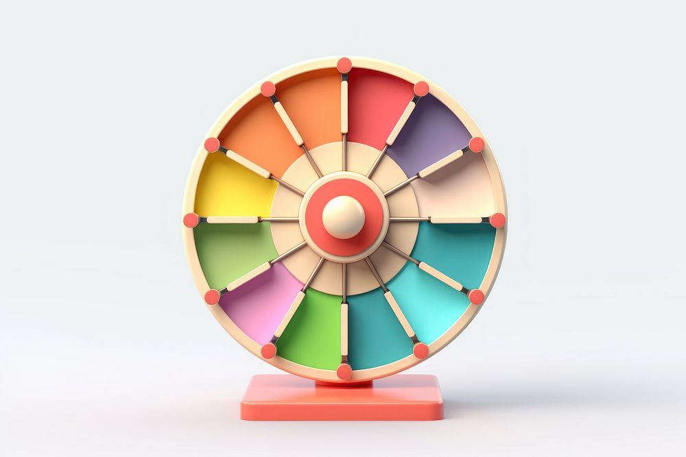 Game fortune wheel white background technology chandelier. AI generated Image by rawpixel.