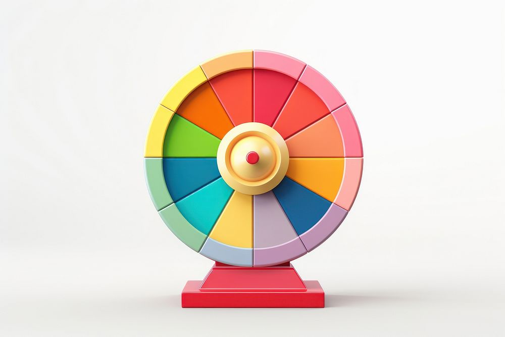 Game fortune wheel white background technology dartboard. AI generated Image by rawpixel.