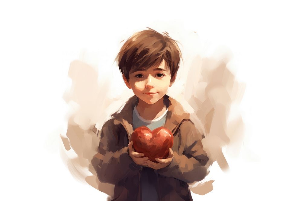 Self love portrait drawing child. AI generated Image by rawpixel.