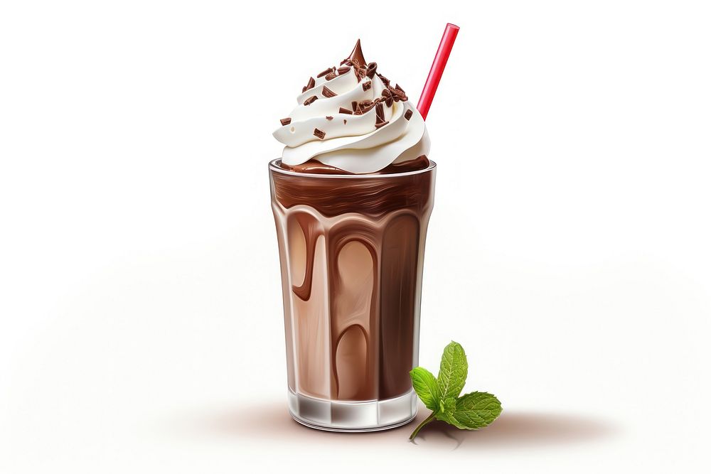 Milkshake cream chocolate smoothie. AI generated Image by rawpixel.