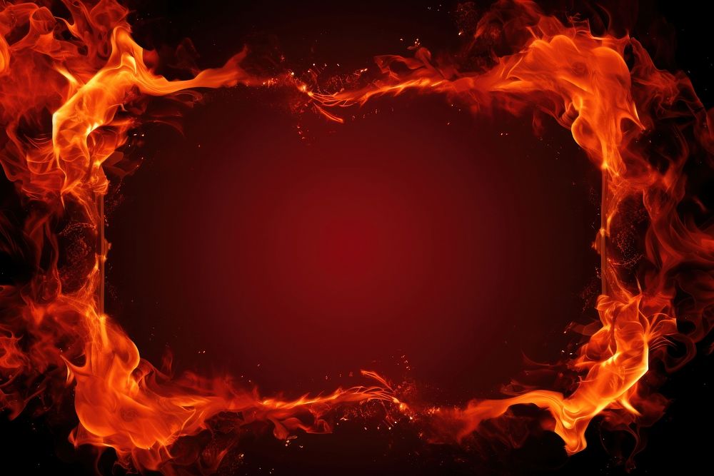 Fire frame fire backgrounds red. 