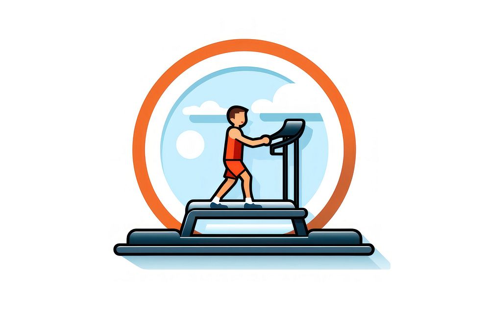 Gym treadmill sports person. AI generated Image by rawpixel.