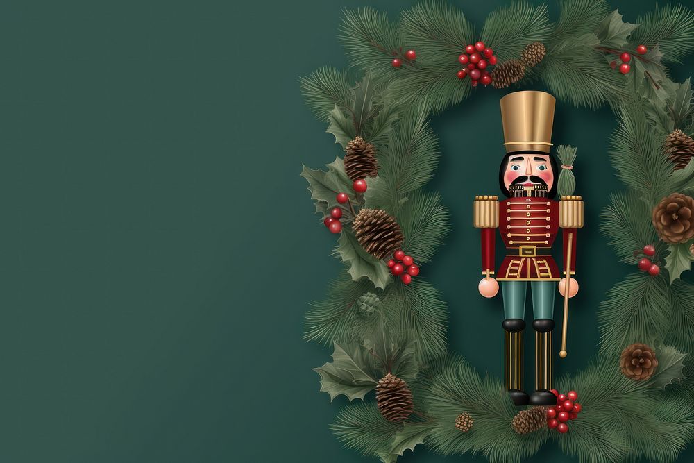 Christmas nutcracker christmas plant representation.