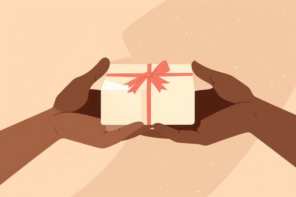 Gift hand celebration anniversary. AI generated Image by rawpixel.