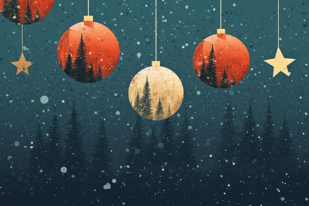 Christmas ornaments backgrounds outdoors night