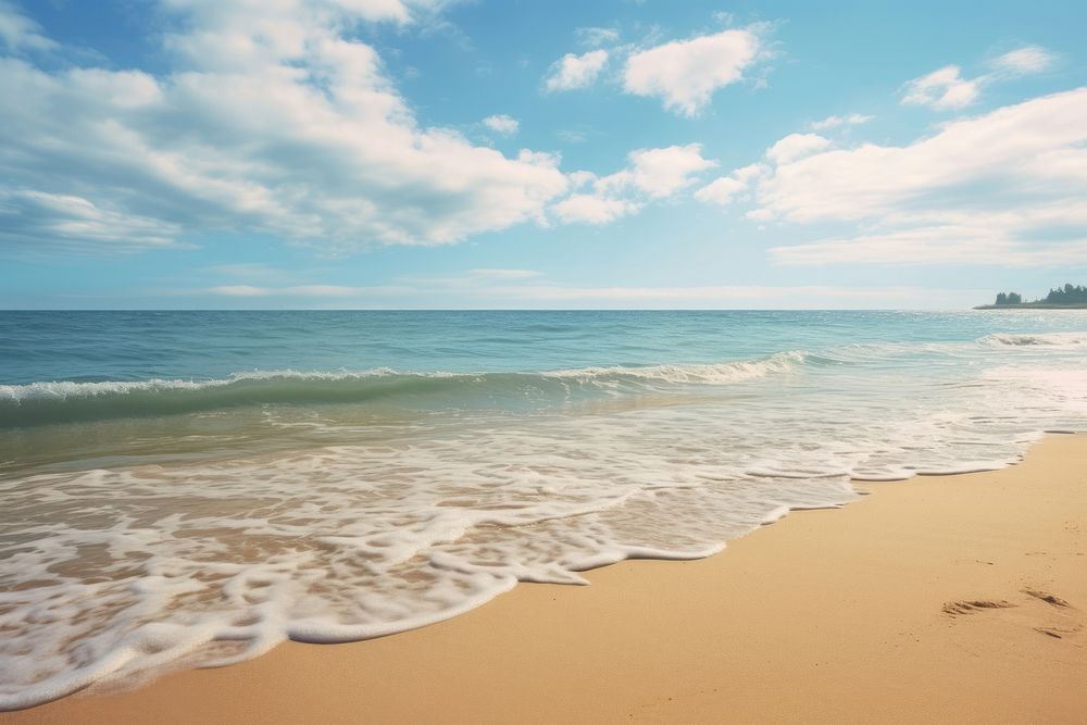 Summer beach outdoors horizon nature. AI generated Image by rawpixel.