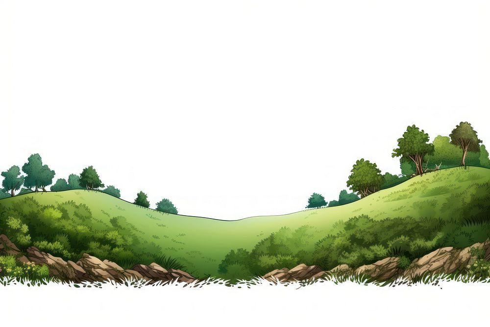 Green hill landscape grassland outdoors. AI generated Image by rawpixel.