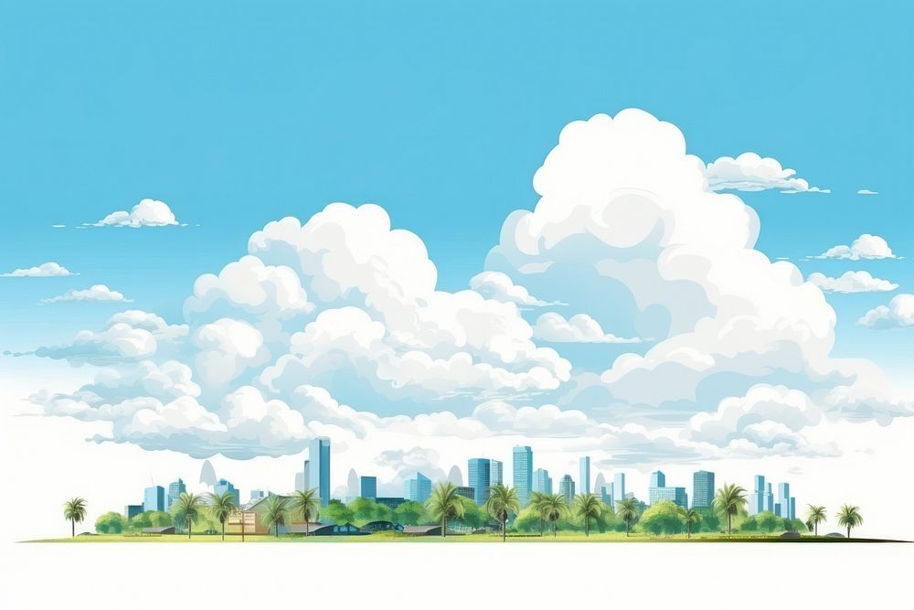 Landscape city outdoors nature. AI generated Image by rawpixel.