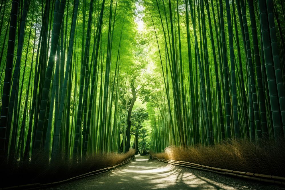 Arashiyama Bamboo forest bamboo landscape outdoors. AI generated Image by rawpixel.
