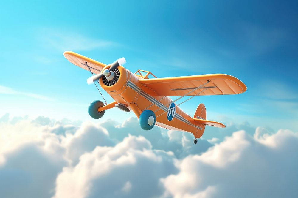 Flying airplane aircraft vehicle. AI generated Image by rawpixel.