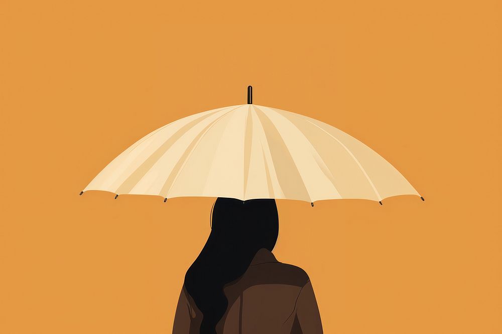 Woman hold umbrella adult silhouette protection. AI generated Image by rawpixel.