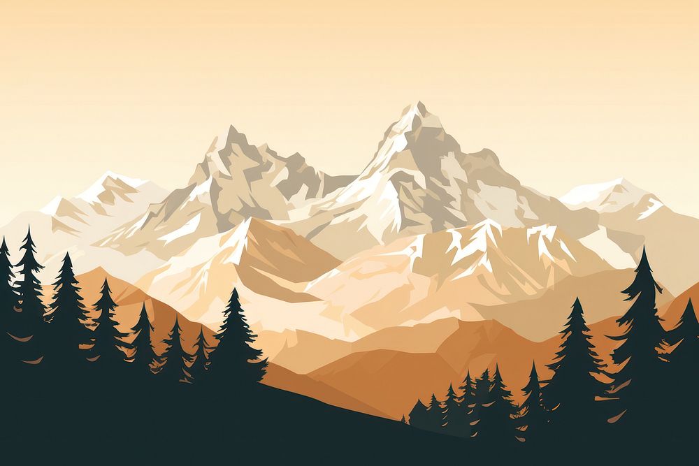Snow mountain wilderness landscape. AI generated Image by rawpixel.