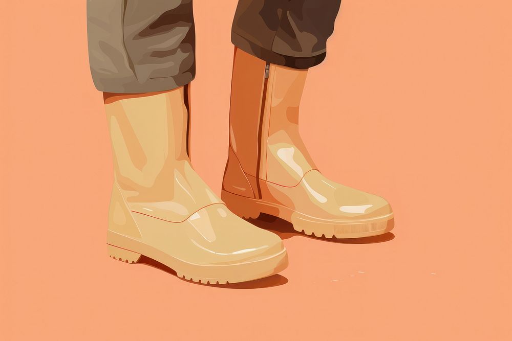 Wet boot footwear shoe standing. AI generated Image by rawpixel.