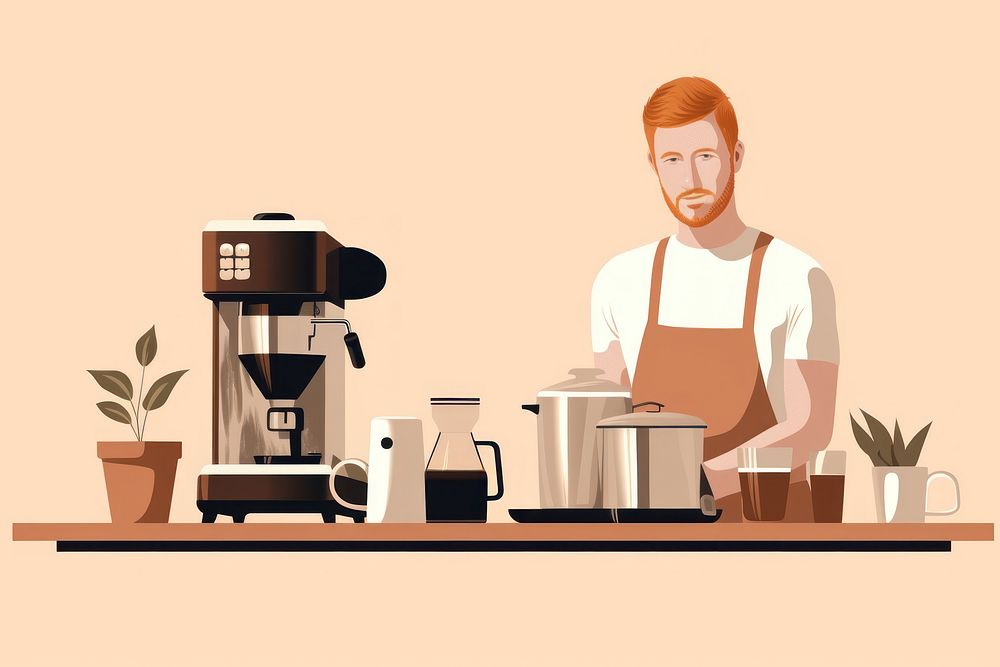 Coffee beverage barista face. AI generated Image by rawpixel.