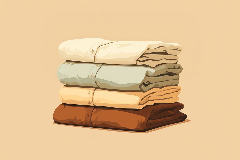 Folded shirts linen relaxation furniture. AI generated Image by rawpixel.