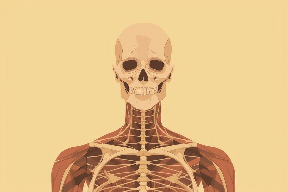 Anatomy portrait skeleton science. 