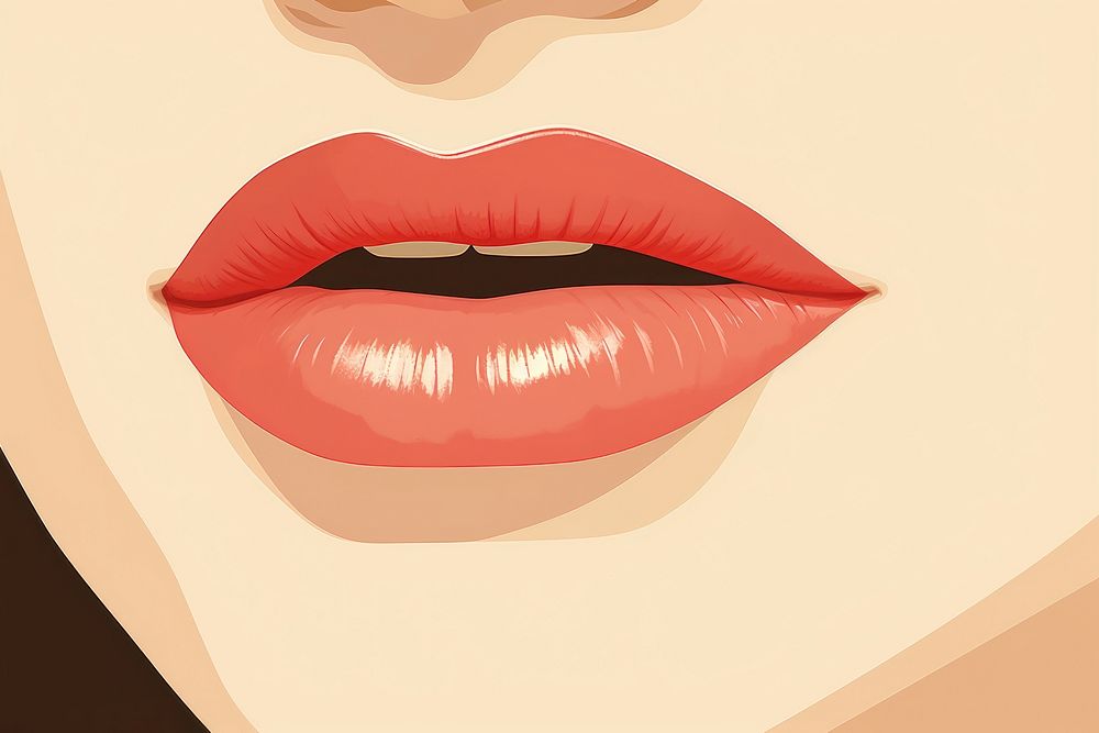 Woman face lipstick perfection cosmetics. AI generated Image by rawpixel.