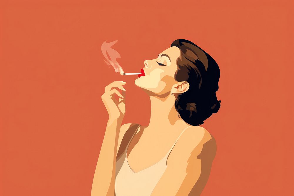 Cigarette smoking adult smoke. AI generated Image by rawpixel.