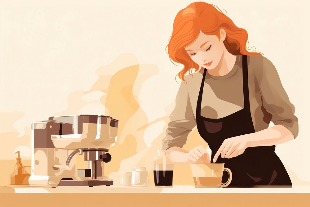 Barista woman barista coffee adult. AI generated Image by rawpixel.