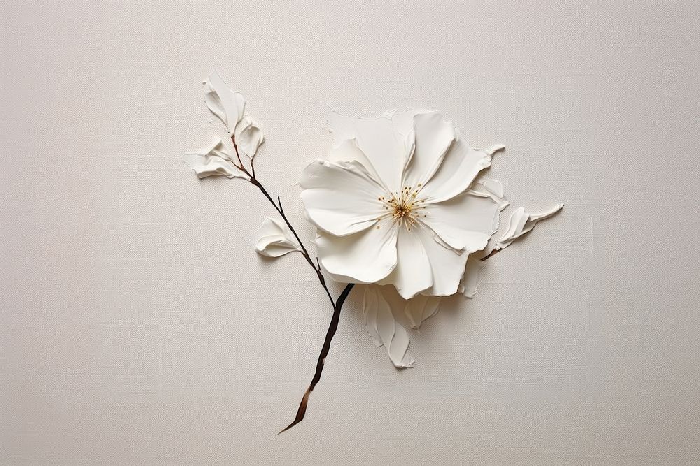 White flower blossom art plant leaf. 