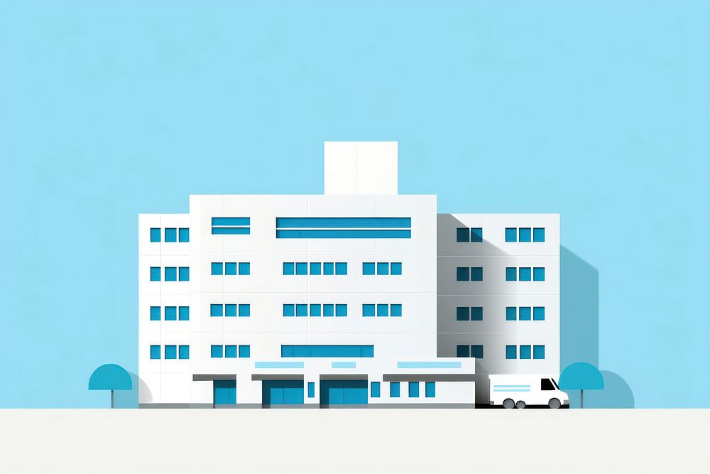 Hospital building hospital architecture city. AI generated Image by rawpixel.
