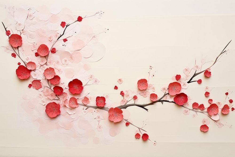 Japanese cherry blossom art plant wall. 