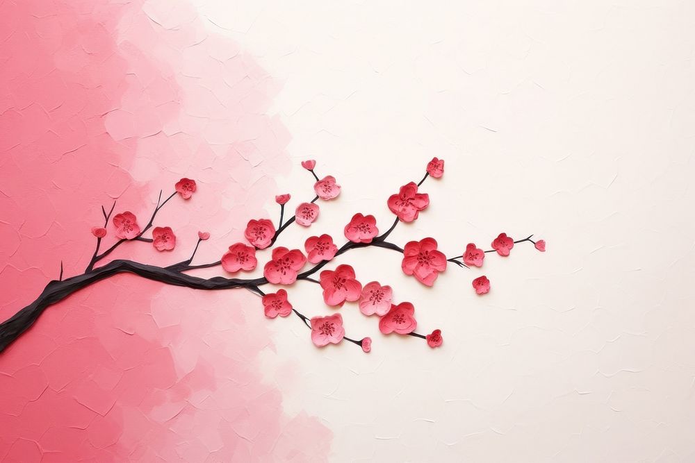 Japanese cherry blossom flower plant petal. AI generated Image by rawpixel.