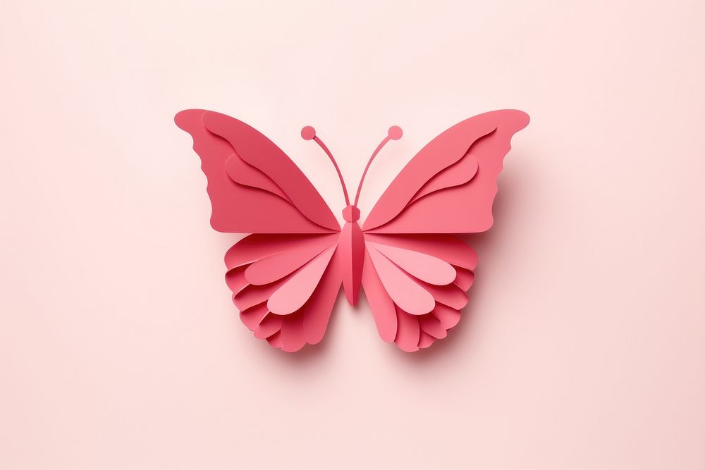 Pink butterfly petal paper accessories. AI generated Image by rawpixel.