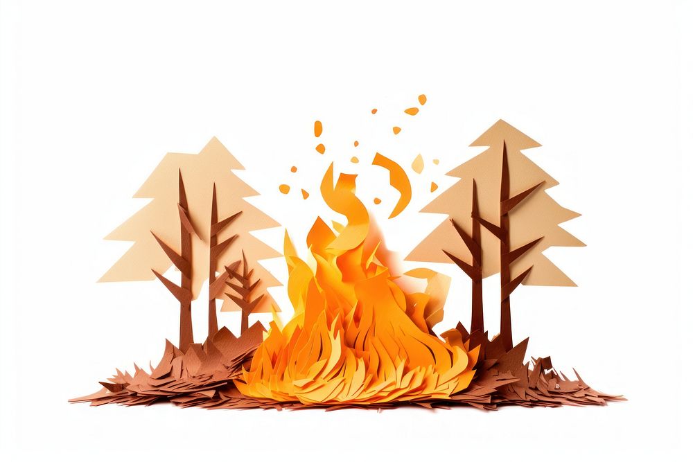 Bonfire fireplace wildfire campfire. AI generated Image by rawpixel.