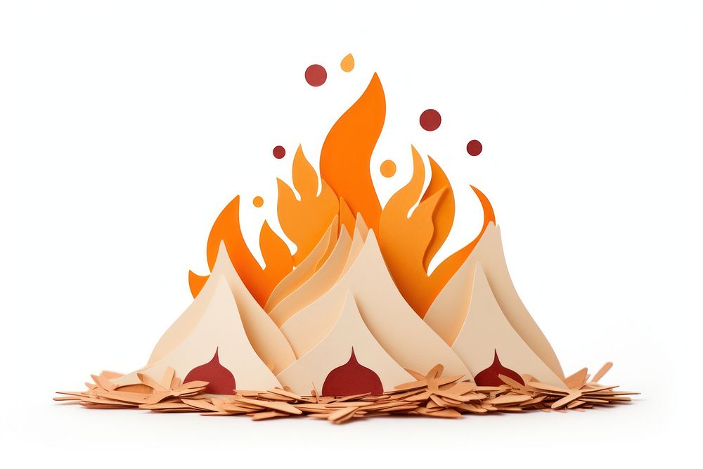 Bonfire paper white background celebration. AI generated Image by rawpixel.