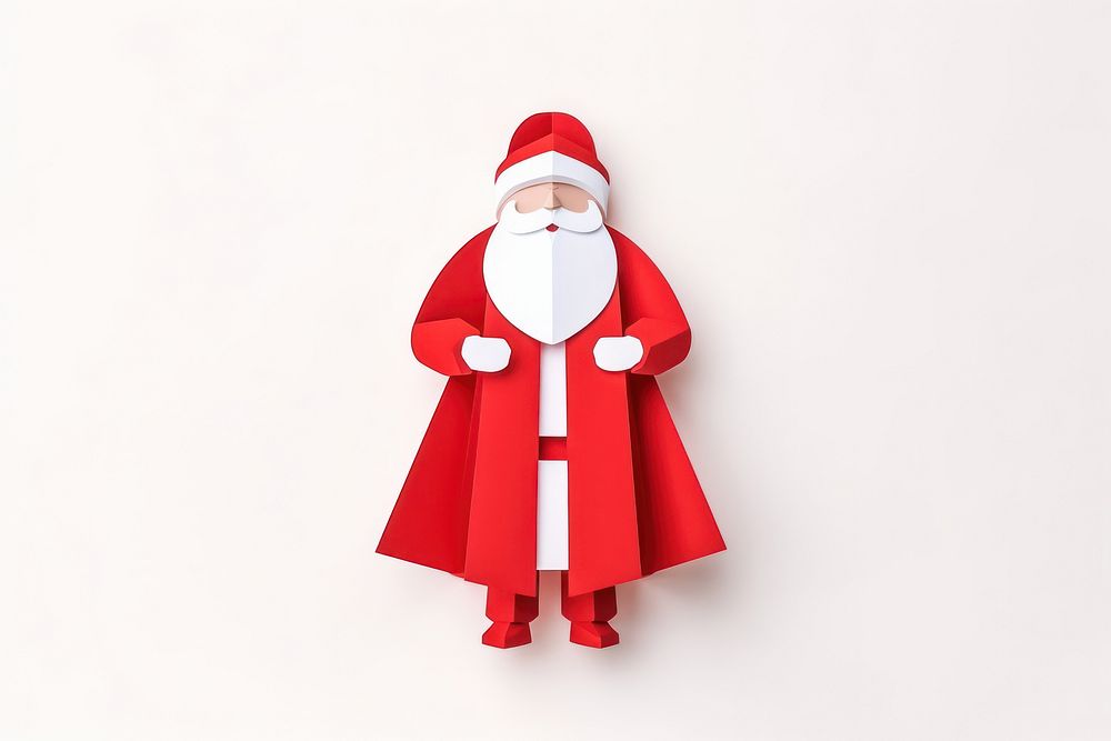 Santa Claus snowman white background anthropomorphic. 