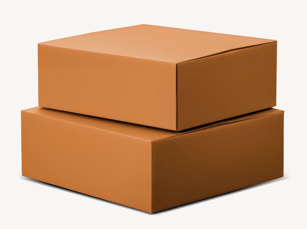 Brown packaging box mockup psd