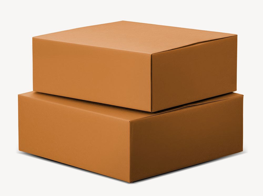 Brown packaging box with design space