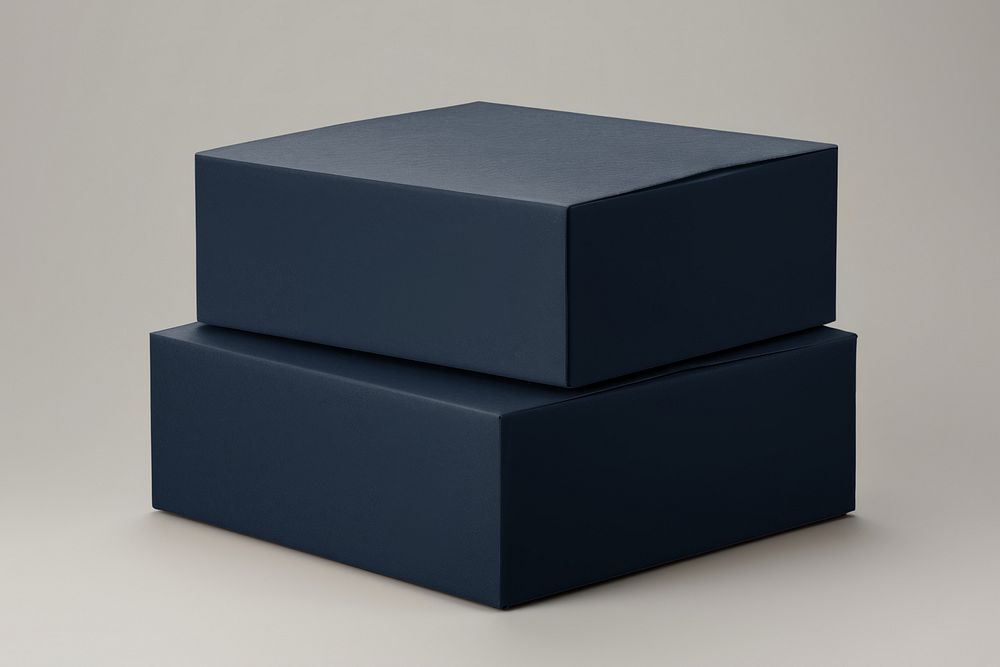 Dark packaging box with design space