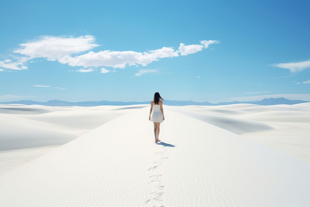 Walking National Park Sands standing. 