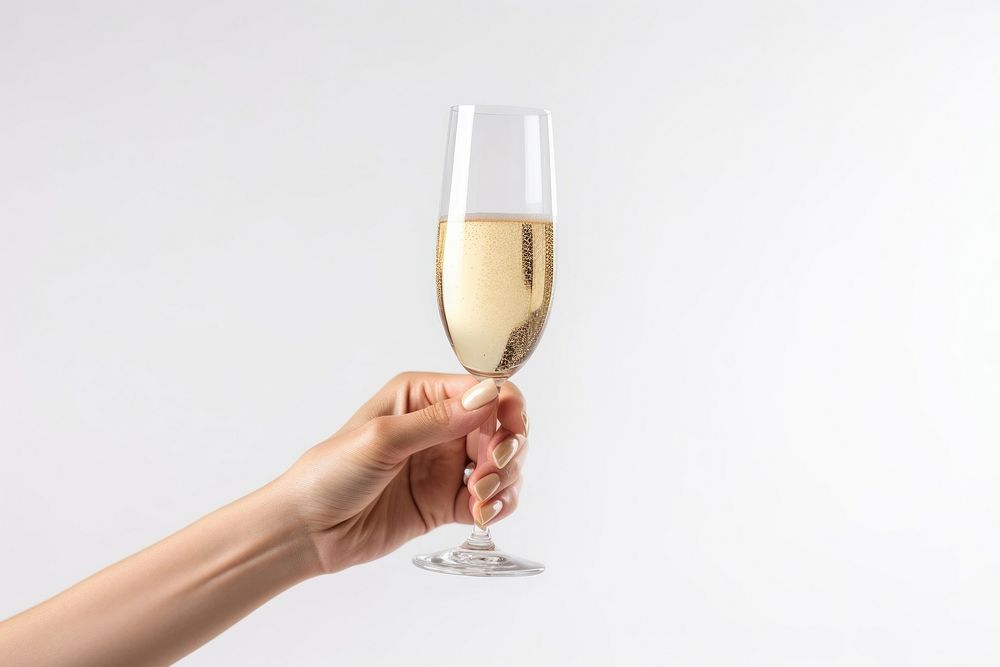 Glass champagne drink wine. AI generated Image by rawpixel.