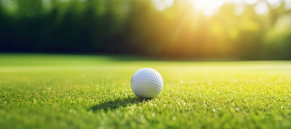 Grass field golf sunlight.  