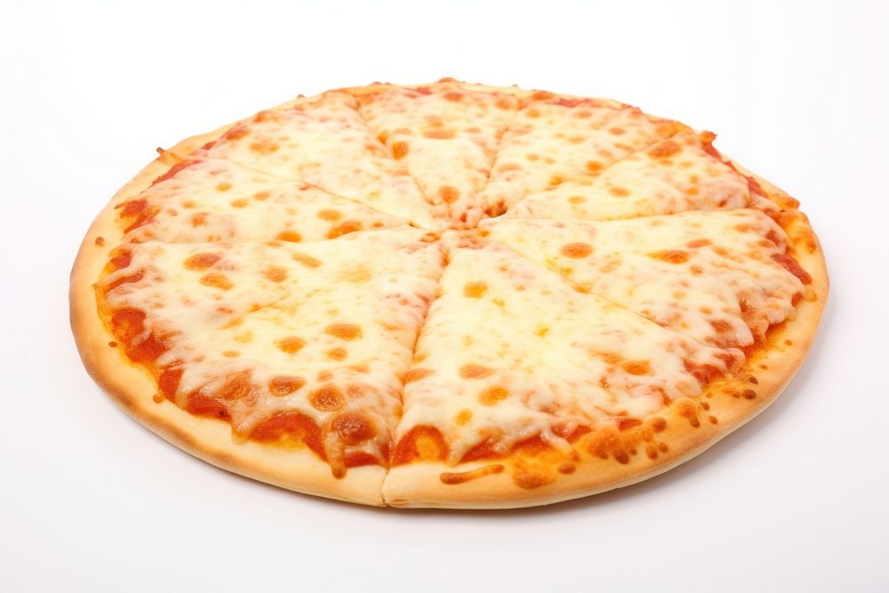 Pizza cheese food white background pepperoni. AI generated Image by rawpixel.