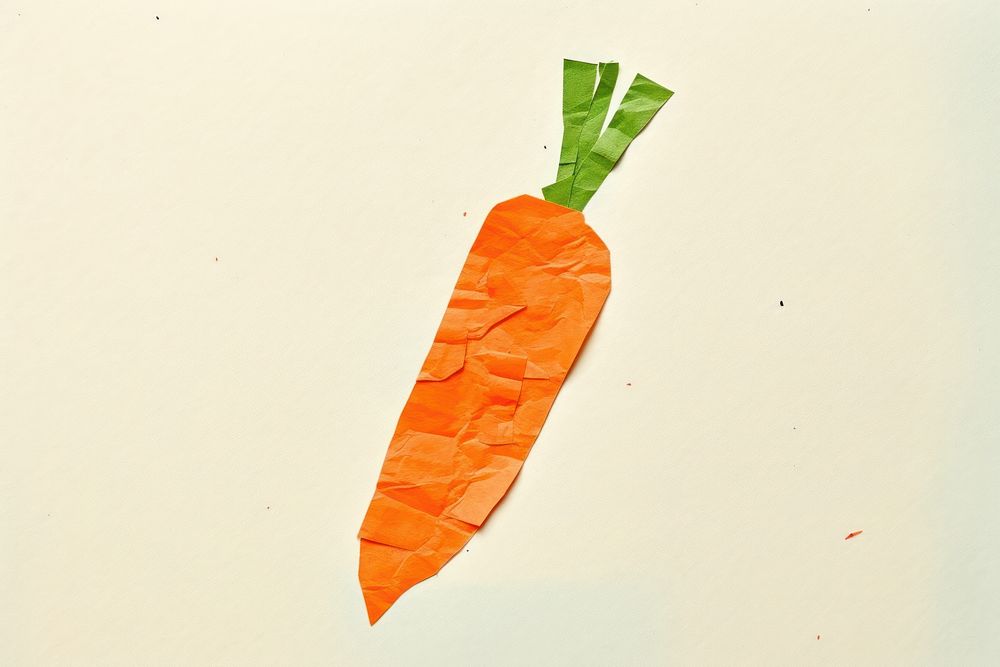 Carrot vegetable paper food. 