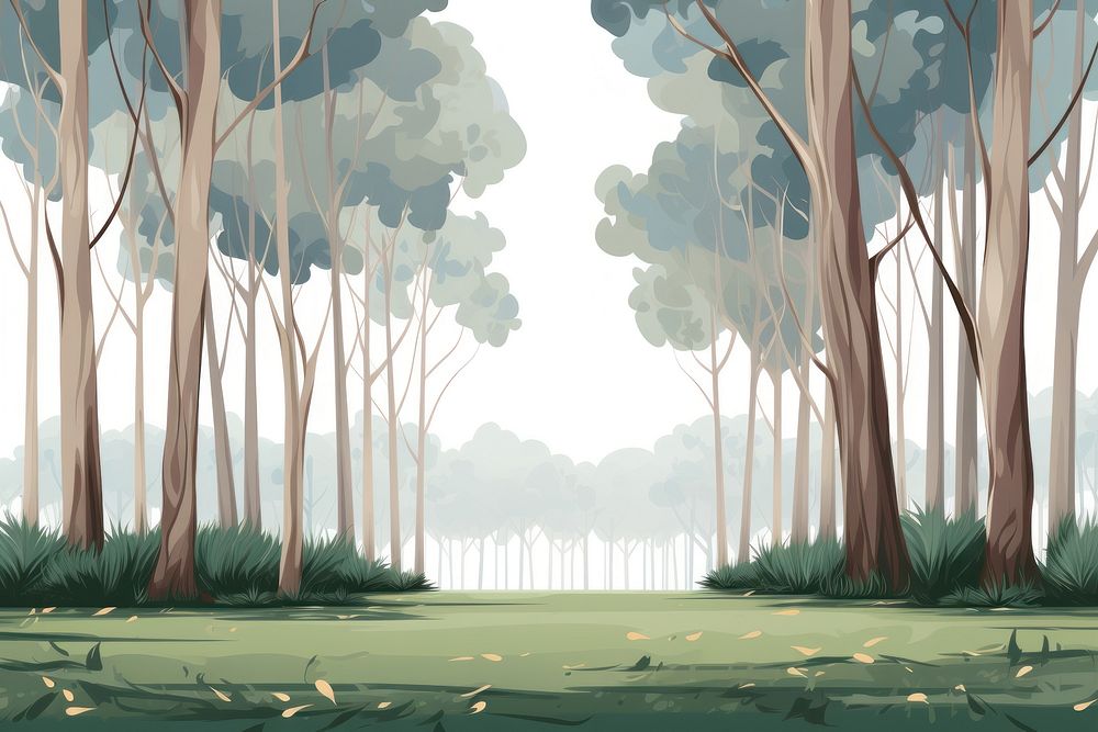 Eucalyptus forest landscape outdoors woodland. AI generated Image by rawpixel.