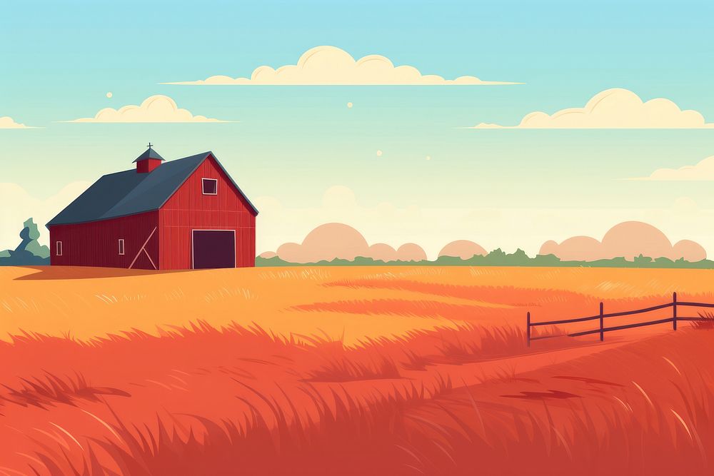 Farm architecture building outdoors. AI generated Image by rawpixel.