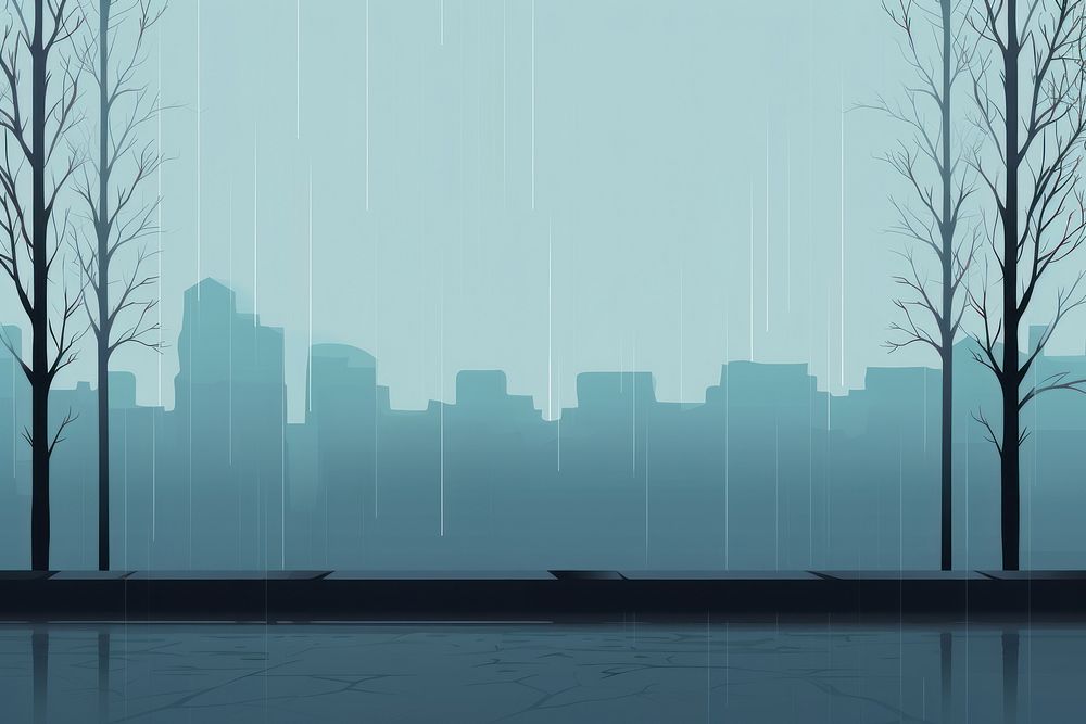 Rainning day architecture backgrounds cityscape. AI generated Image by rawpixel.