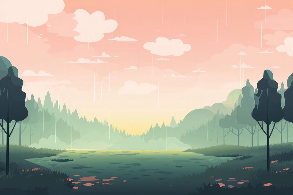 Rainning day backgrounds landscape outdoors. AI generated Image by rawpixel.