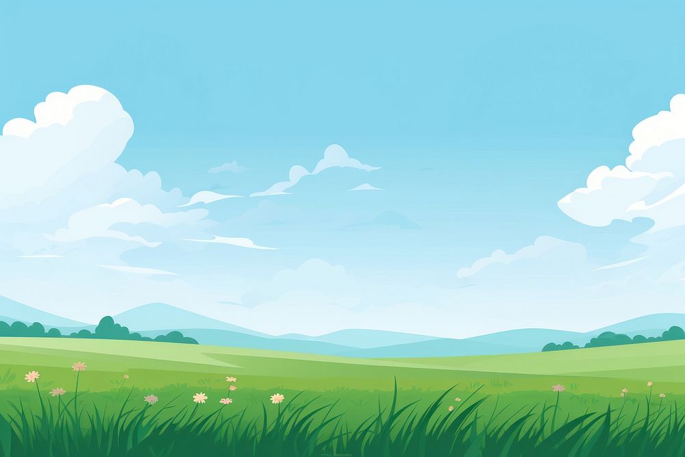 Spring field backgrounds grassland landscape. 