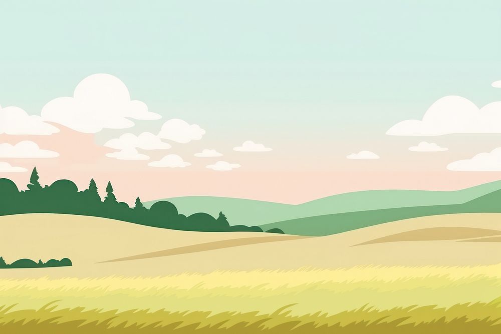 Spring field backgrounds landscape grassland. AI generated Image by rawpixel.