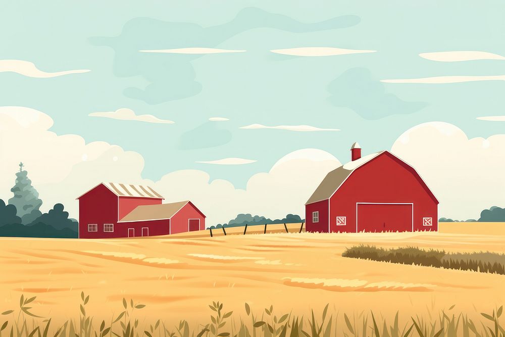 Farm architecture building outdoors. AI generated Image by rawpixel.