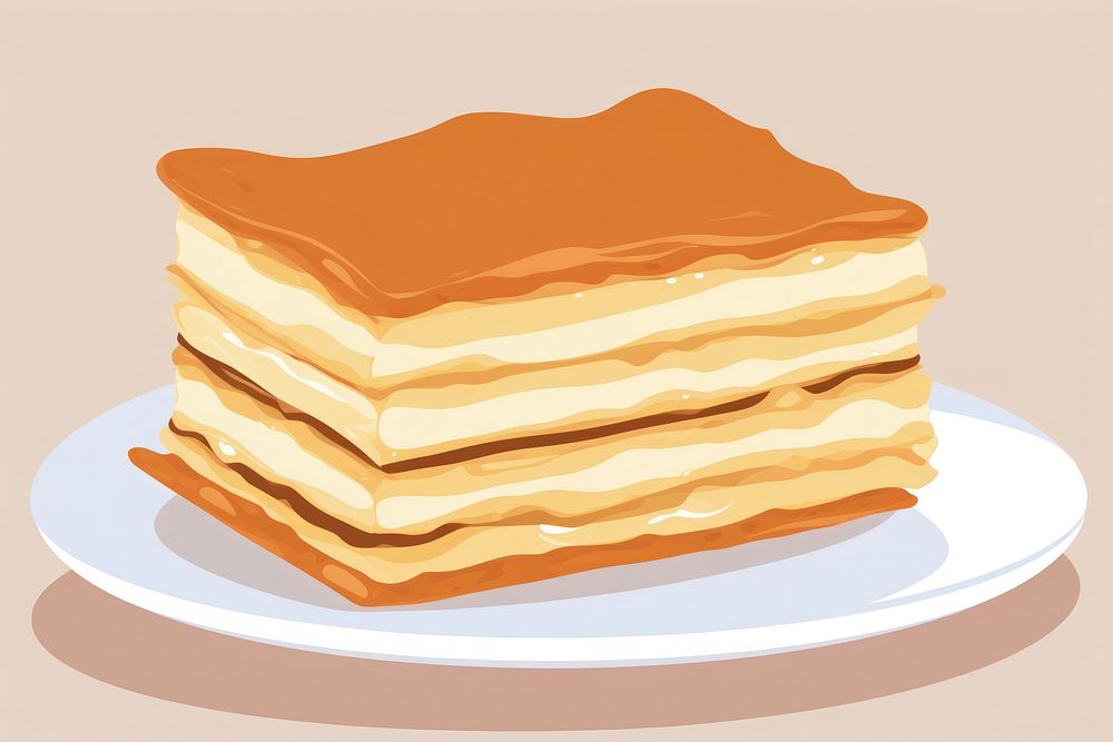 Mille feuille dessert pancake food. AI generated Image by rawpixel.
