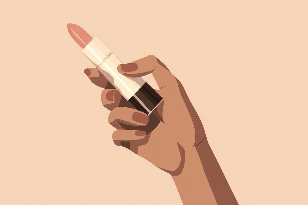 Hand hold lipstick cosmetics manicure medicine. AI generated Image by rawpixel.